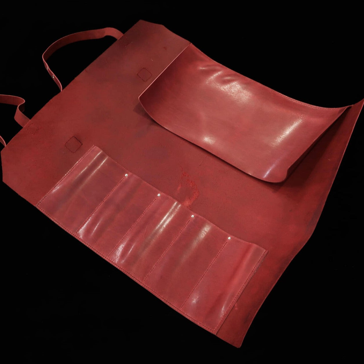 レザーナイフロール Long Lasteing Leather 4色展開 4P (ボルドー/ブラウン/ネイビー/黒)