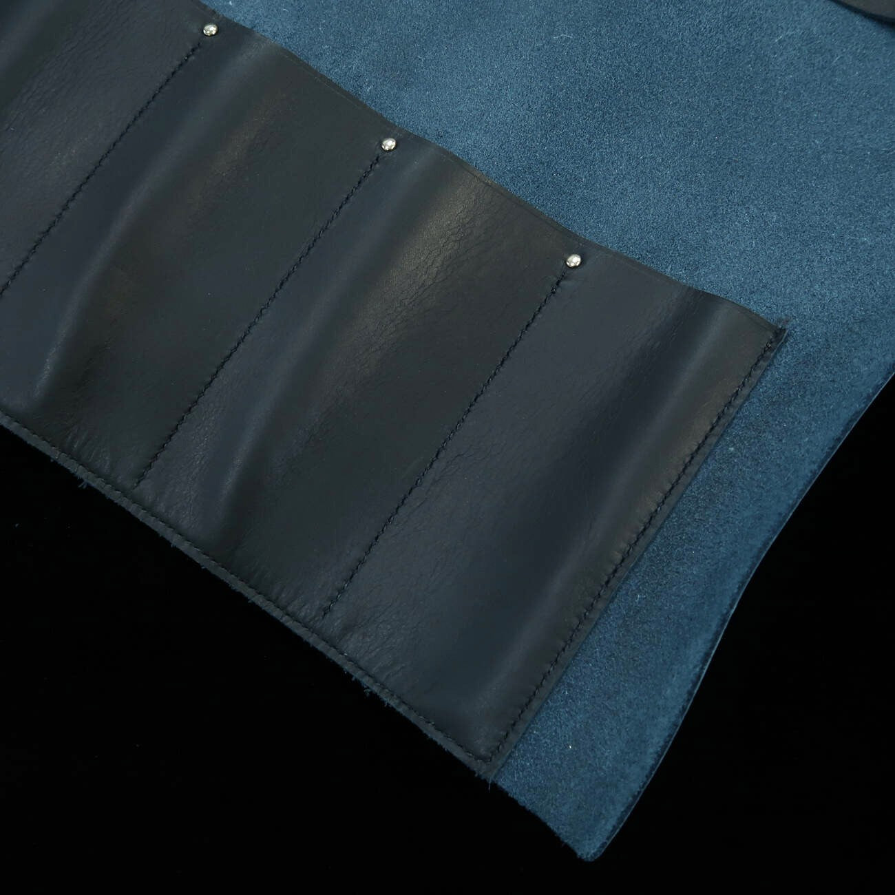 レザーナイフロール Long Lasteing Leather 4色展開 4P (ボルドー/ブラウン/ネイビー/黒)