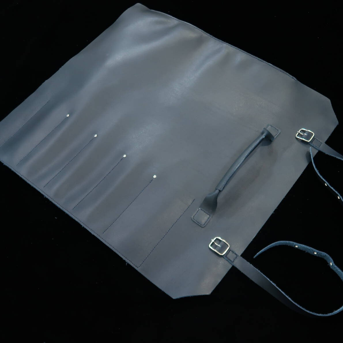 レザーナイフロール Long Lasteing Leather 4色展開 4P (ボルドー/ブラウン/ネイビー/黒)