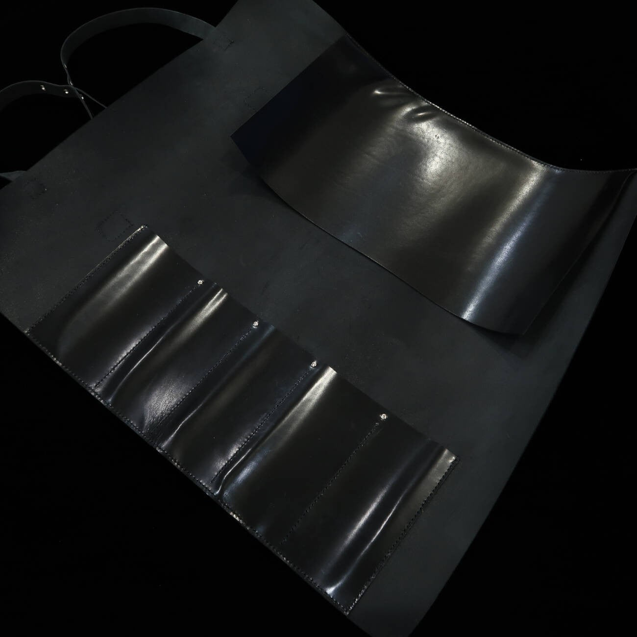 レザーナイフロール Long Lasteing Leather 4色展開 4P (ボルドー/ブラウン/ネイビー/黒)