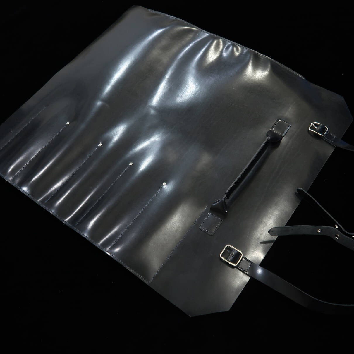 レザーナイフロール Long Lasteing Leather 4色展開 4P (ボルドー/ブラウン/ネイビー/黒)