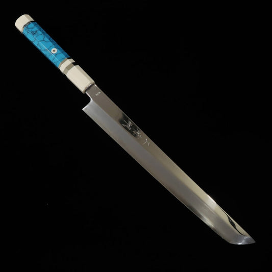 MIURA Obidama Sakimaru Yanagiba VG-10 Mirror Finish Turquoise Handle (270mm)