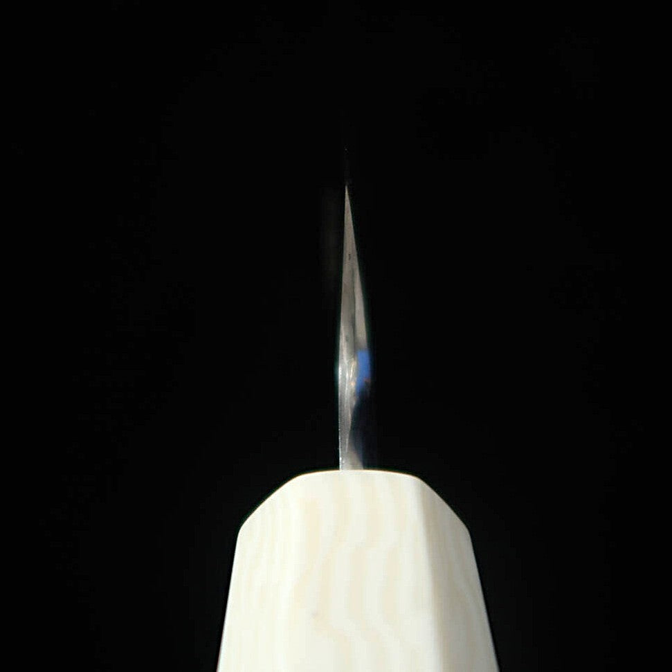 Kiritsuke Yanagiba Para canhotos MIURA Obidama Ginsan Cabo turquesa (300mm)