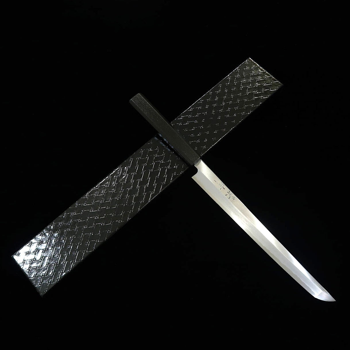 Kagekiyo KAGEKIYO doble filo, punta redondeada, hoja blanca nº2, mango lacado (270 mm)