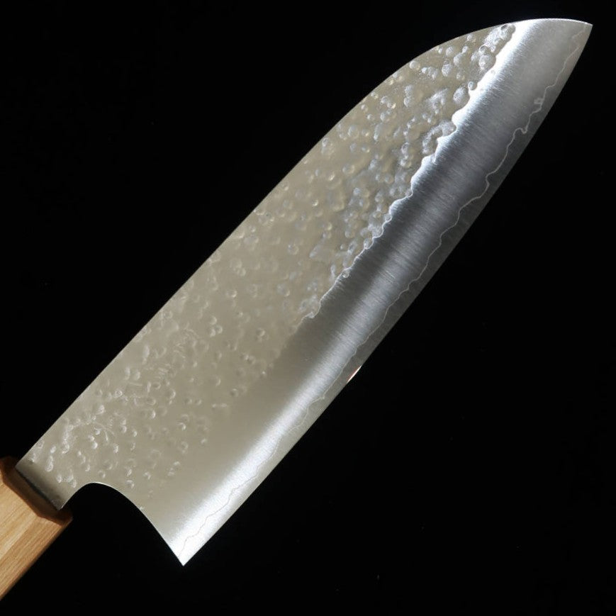 MAKOTO KUROSAKI Sakura Santoku SG2 Martillado Mango octogonal de sakura (165 mm)