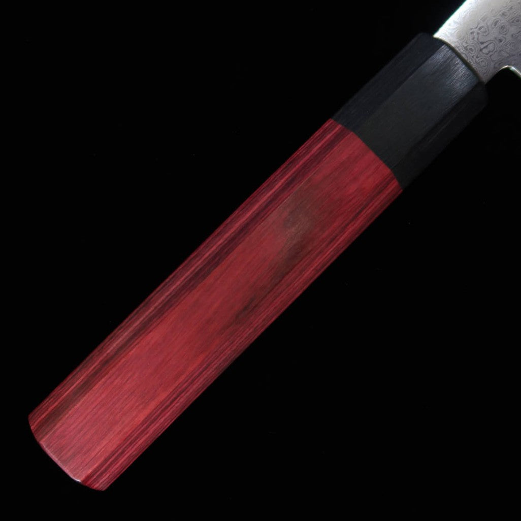 Miura MIURA Kiritsuke 33 couches Damas Manche octogonal en stratifié rouge (180 mm)