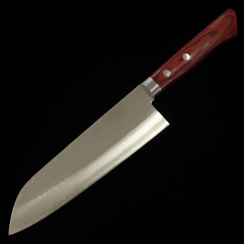 Santoku MIURA V1 Martillado Mango Rojo (165mm)