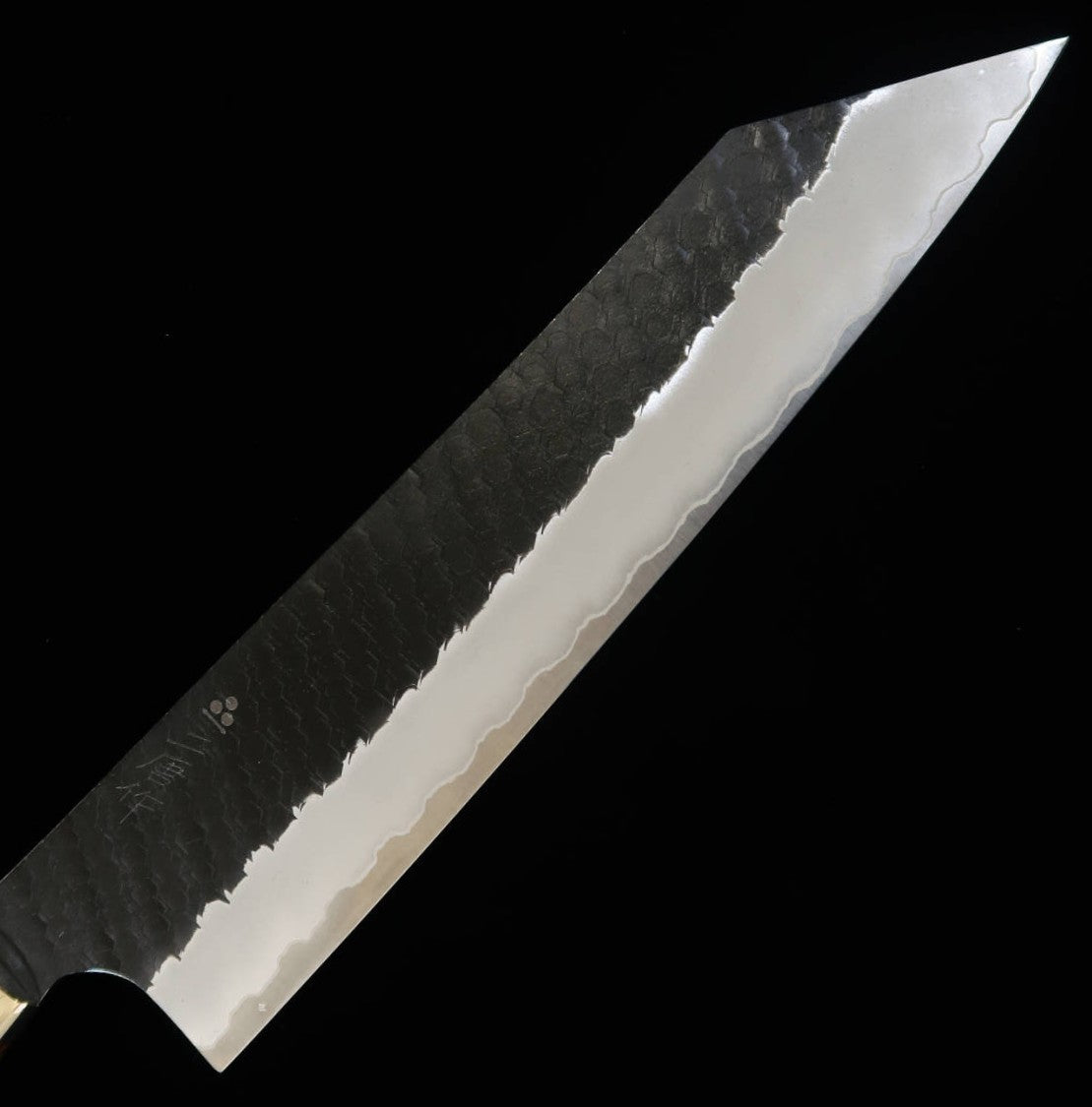 Nigara Forged Cutlery NIGARA Kirituke Gyuto SG2, acabamento preto, martelado, cabo de madeira de ferro (240mm)