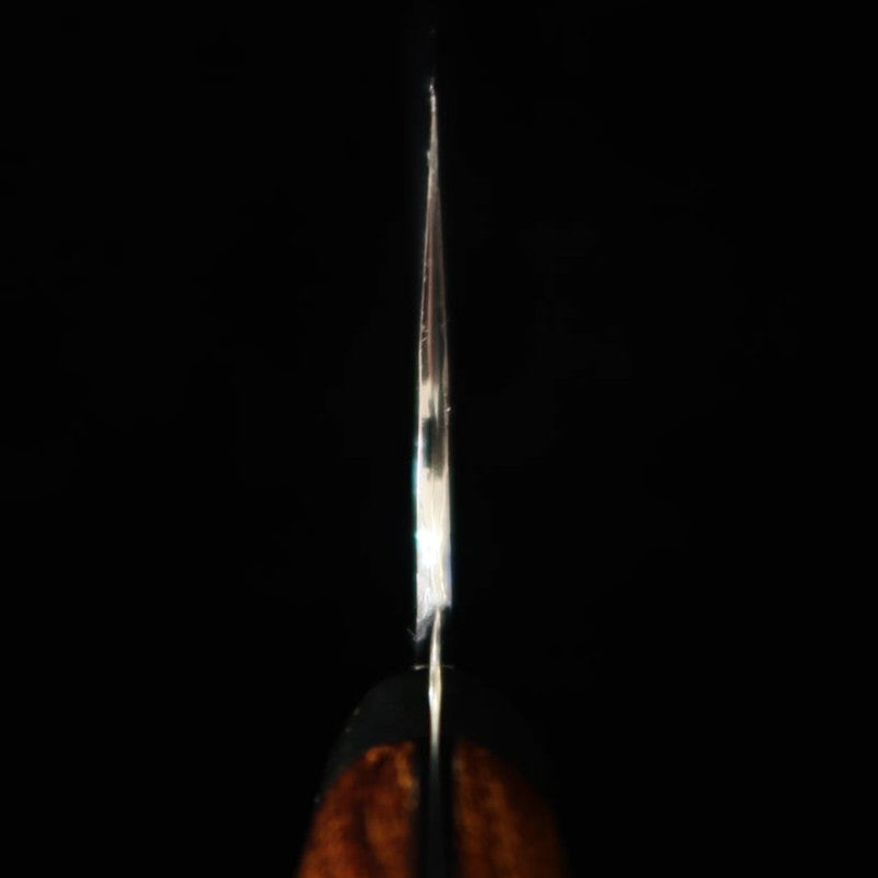 Nigara Forged Cutlery NIGARA Kirituke Gyuto SG2, acabamento preto, martelado, cabo de madeira de ferro (240mm)
