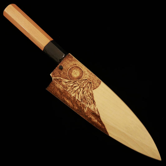 酔心 SUISIN 出刃 銀紙三号 朴鞘 -富士山- (165mm)