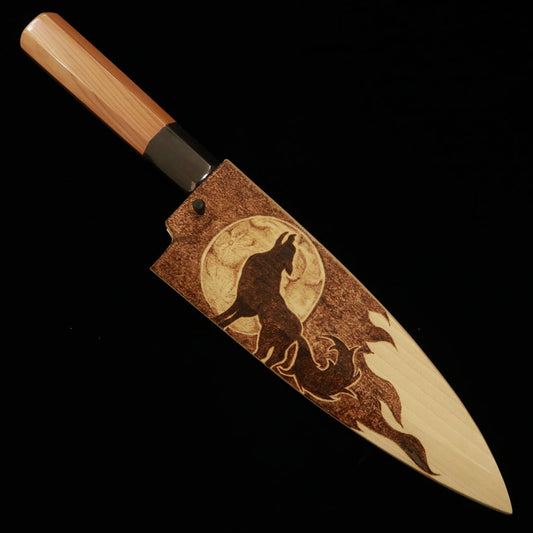 酔心 SUISIN 出刃 銀紙三号 朴鞘  -ムーンライト- (165mm)