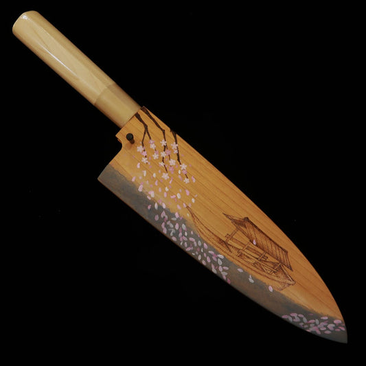 酔心 SUISIN 出刃 安来鋼  朴鞘 -春の屋形船-(210mm)