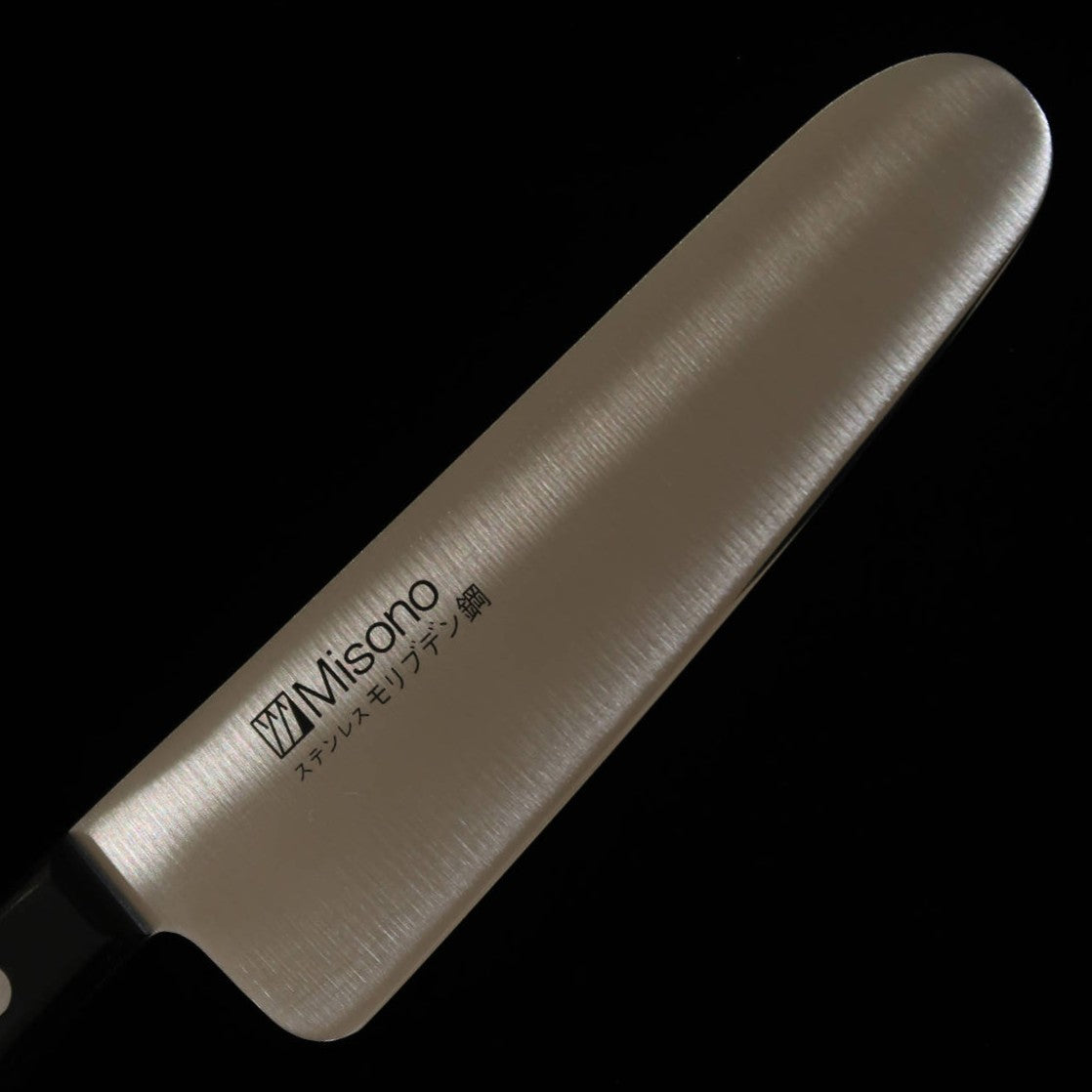 Misono MISONO Cuchillo infantil Acero molibdeno Mango de madera laminada negra (120mm)