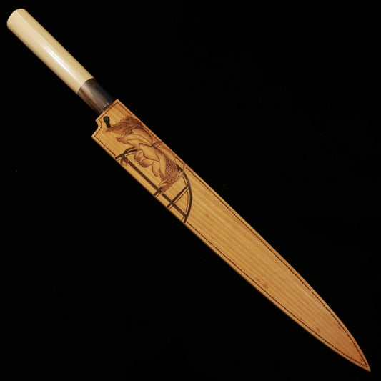 酔心 SUISIN 柳刃 白紙二号  朴鞘 -蓮華升麻- (300mm)