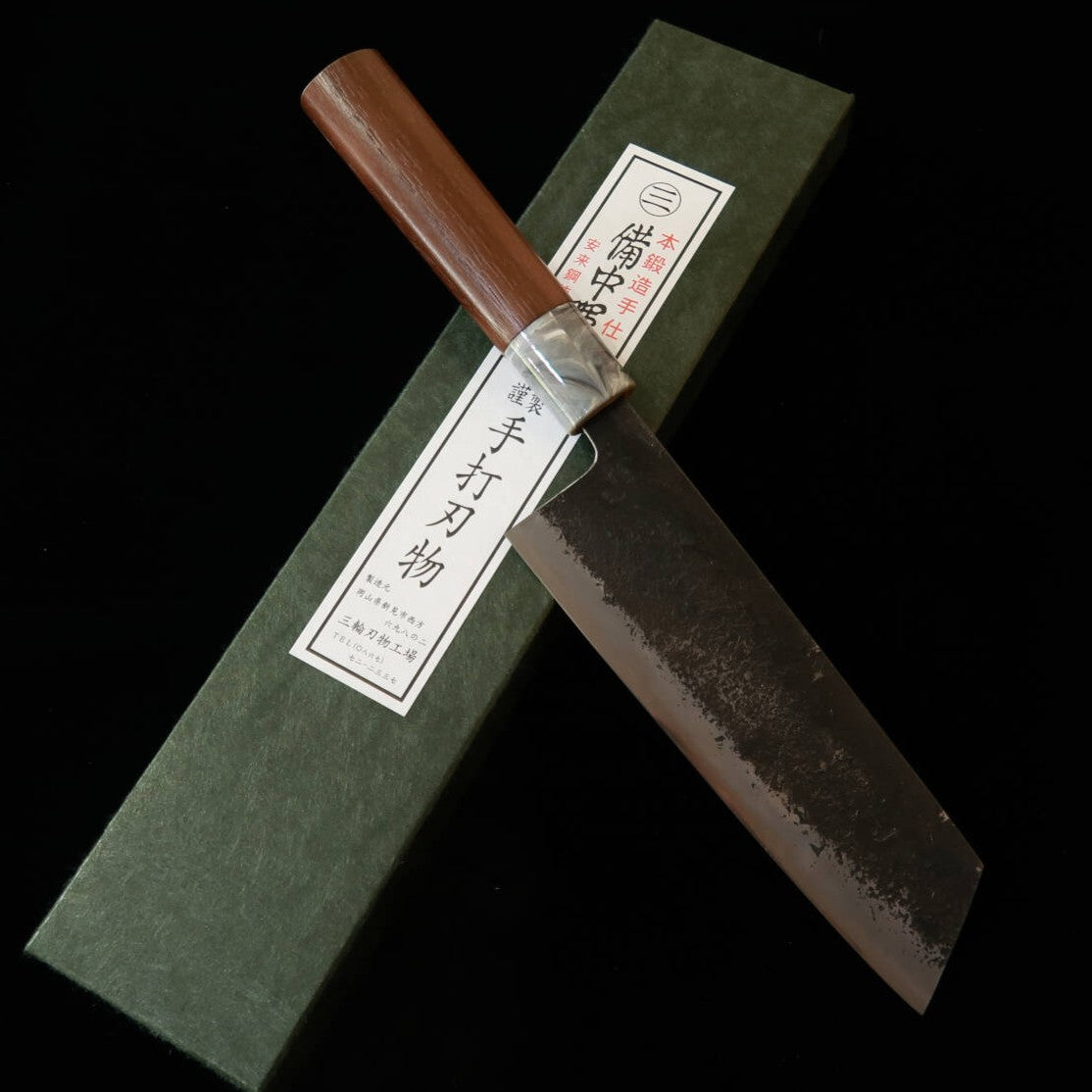 三輪刃物MIWAHAMONO 菜切文化型 青紙一号 胡桃柄(170mm)