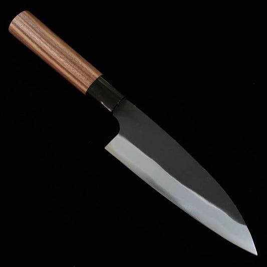 MIURA Funayuki White steel Black Finish Walnut Handle (165mm)