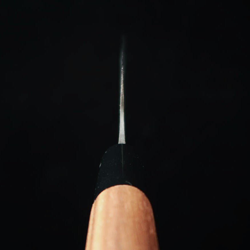 三浦MIURA 舟行 白鋼 黒打ち 胡桃丸型柄(165mm)