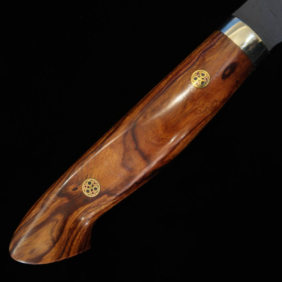 NIGARA Cutelaria Kiritsuke Nakiri SG2 Black Martelado Cabo Ironwood (180mm)