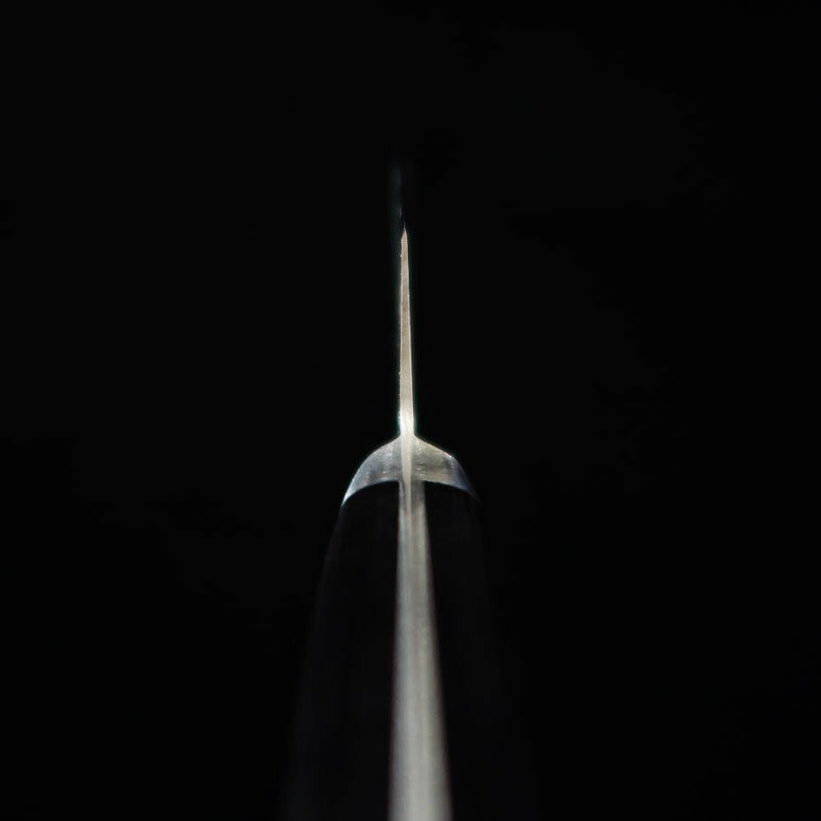 MISONO Acier au molybdène, couteau à trancher type saumon, manche en bois composite noir (240/270 mm)
