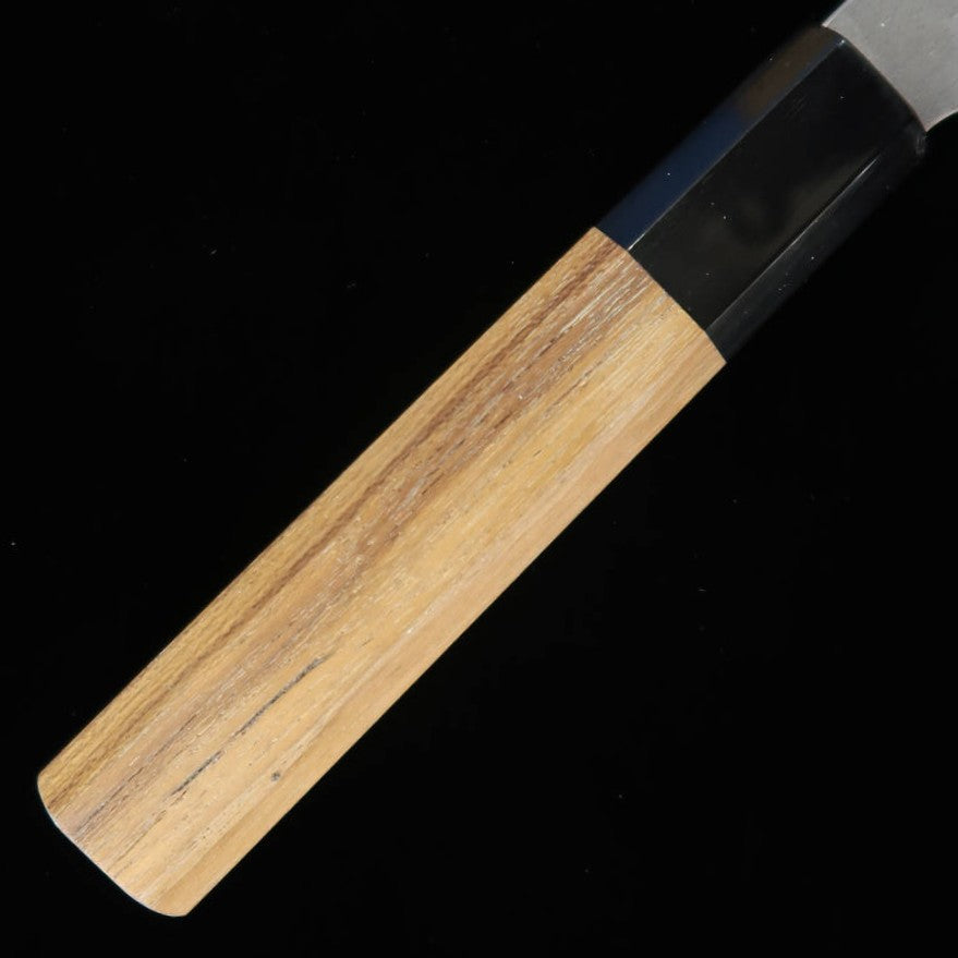 Nigara Cutelaria Aogami Super Kurouchi Santoku, cabo octogonal em teca (180mm)