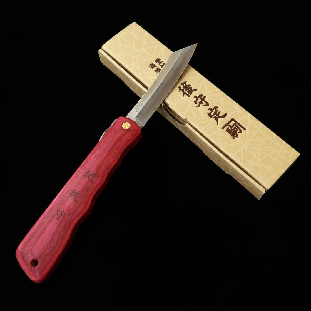 NAGAO Kanekoma Seisakusho HIGONOKAMI – série Woody, Higonokami VG-10, finition « beni » (70 mm)
