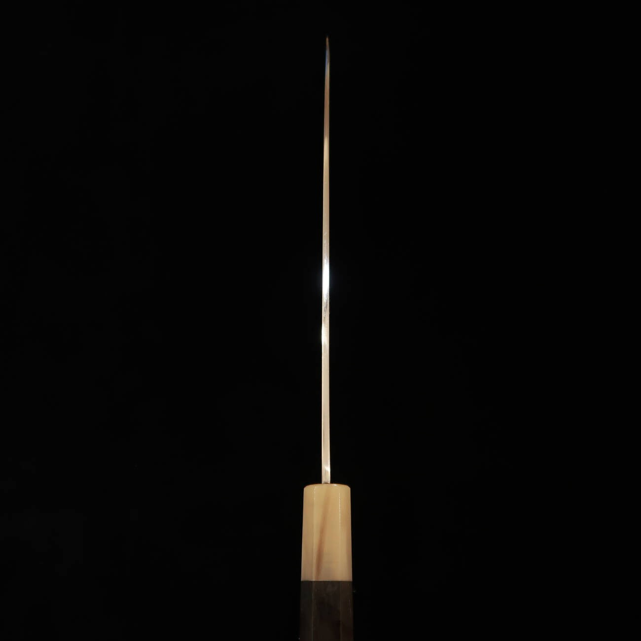 MIURA ITADAKI Gyuto de un solo filo Shirogami No.2 Espejo mango octogonal de ébano (210/240 mm)