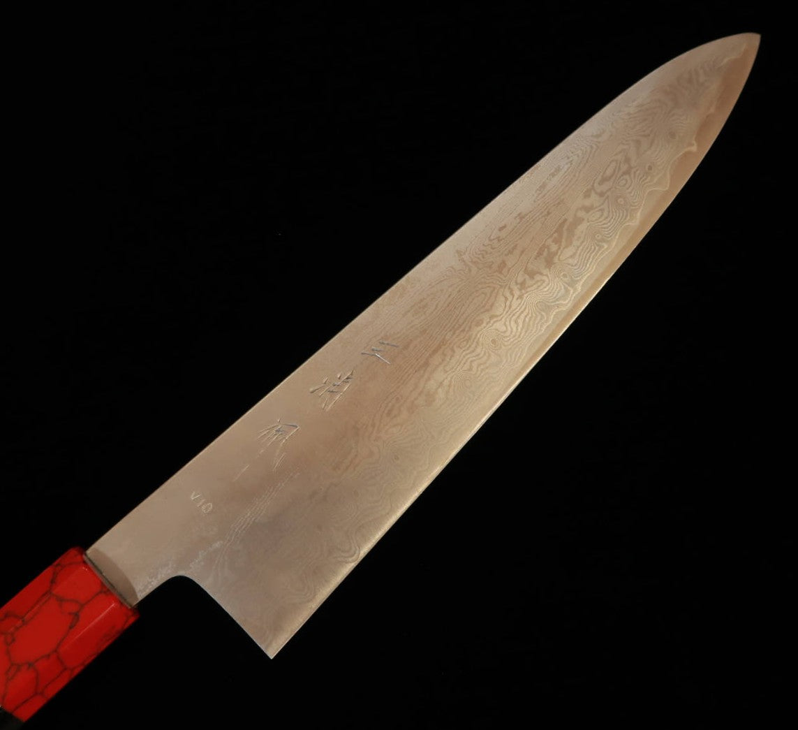 Miura Obidama Gyuto, VG10 Damascus with Custom Handle (240mm)