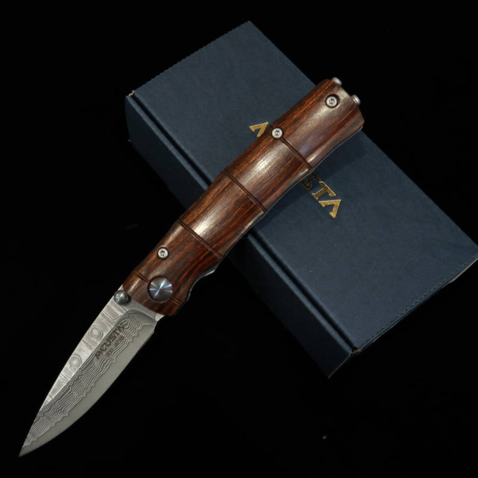 Canivete Mcusta Shinra Emotion Series Damasco VG-10 Ironwood (71mm)
