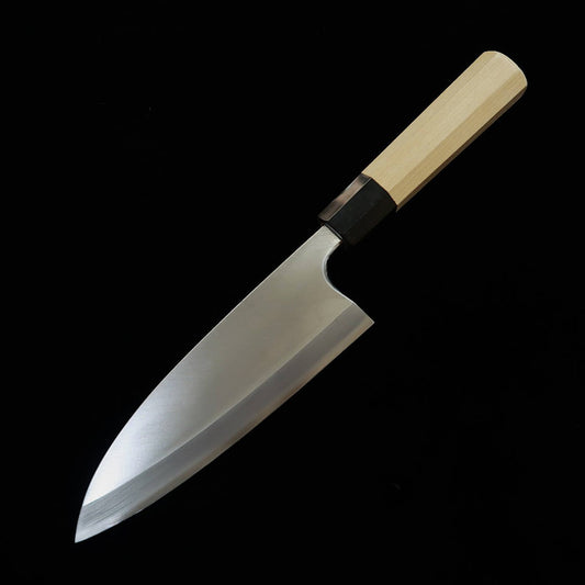 MIURA Deba pour gaucher Acier Gin-san No.3 Finition bois de polissage Manche octogonal en magnolia (165/180 mm)