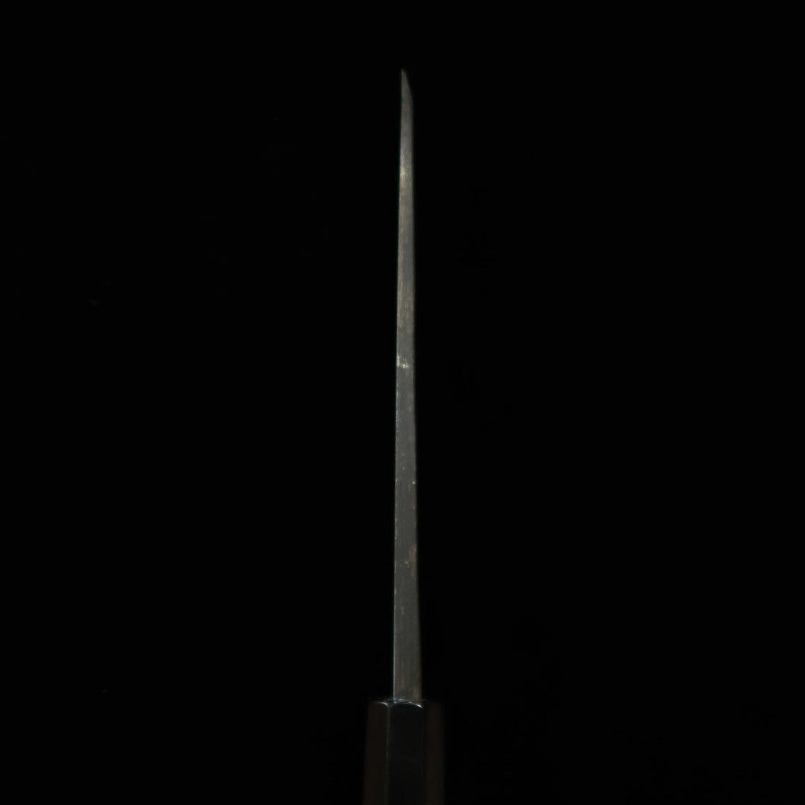 Miura Tadaki Deba Knife, Shirogami No. 2, Black Finish, Ebony and Silver Handle (180mm)