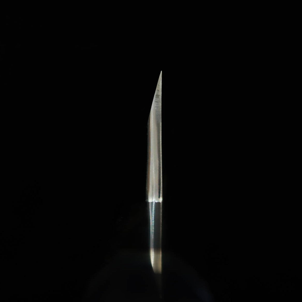 Miura Tadaki Deba Knife, Shirogami No. 2, Black Finish, Ebony and Silver Handle (180mm)