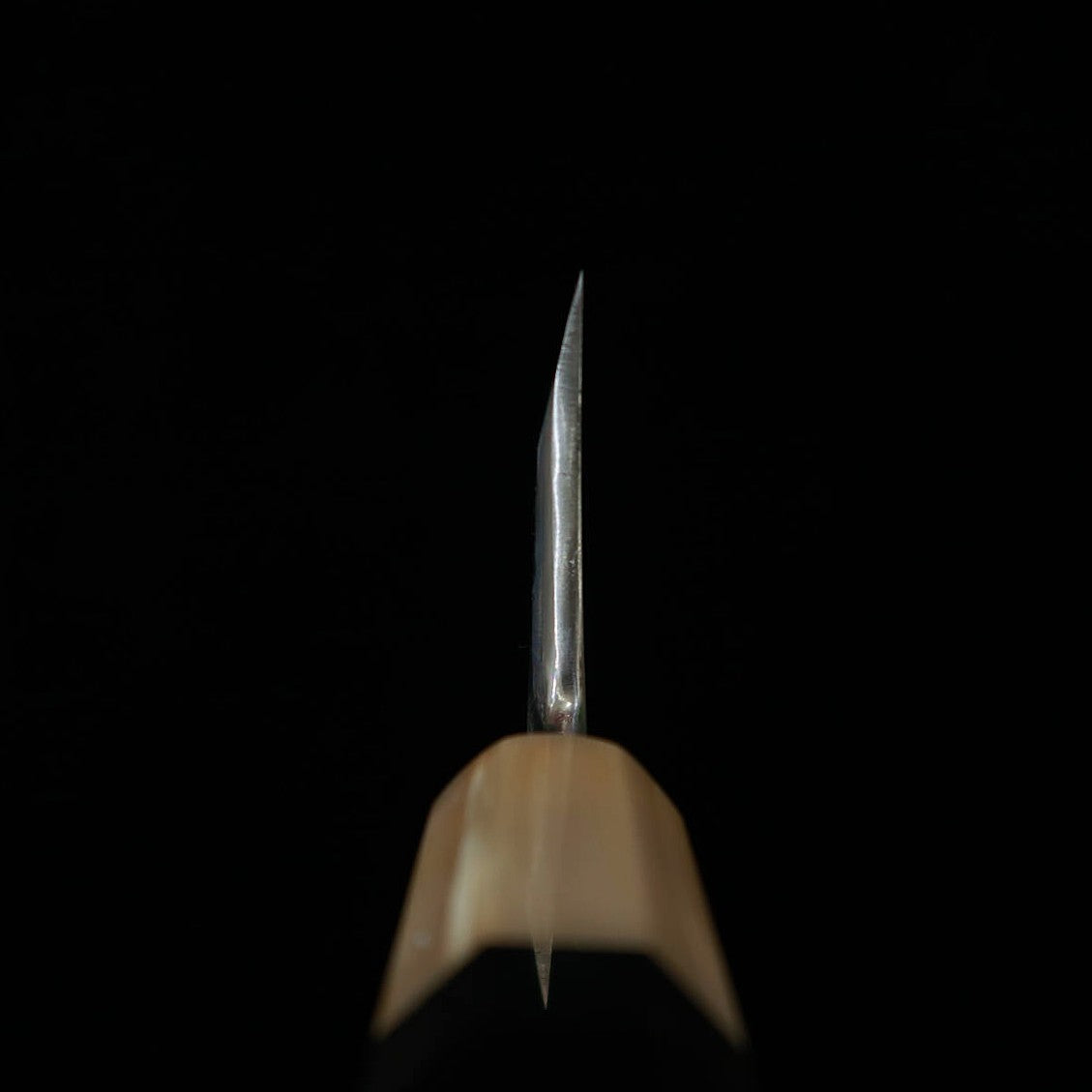 Miura Tadaki Deba, Shirogami No. 2, Black Forged, Ebony and Silver Handle (165mm)
