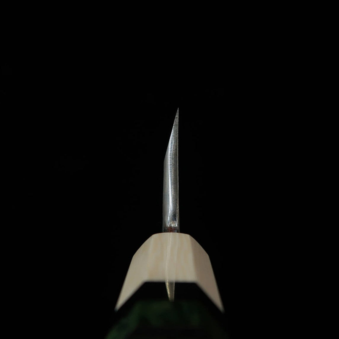 Miura Tadaki Deba, Shirogami No. 2, Black Forged, Stabilized Wood Silver Handle (165mm)