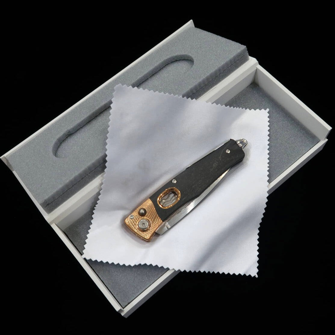 Arts&Fusion Knives ellipseエリプス リン青鋼 ダマスカス (55mm)