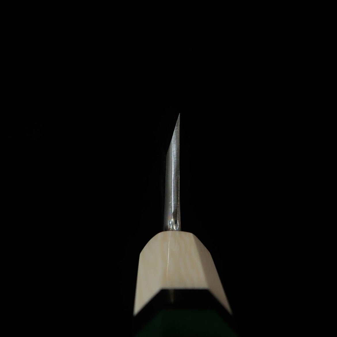 Miura Tadaki Deba, Shirogami No. 2, Black Forged, Stabilized Wood Silver Handle (150mm)