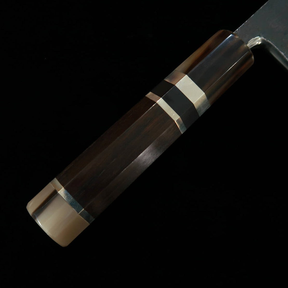 Miura Tadaki Deba, Shirogami No. 2, Black Finish, Ebony and Silver Handle (150mm)