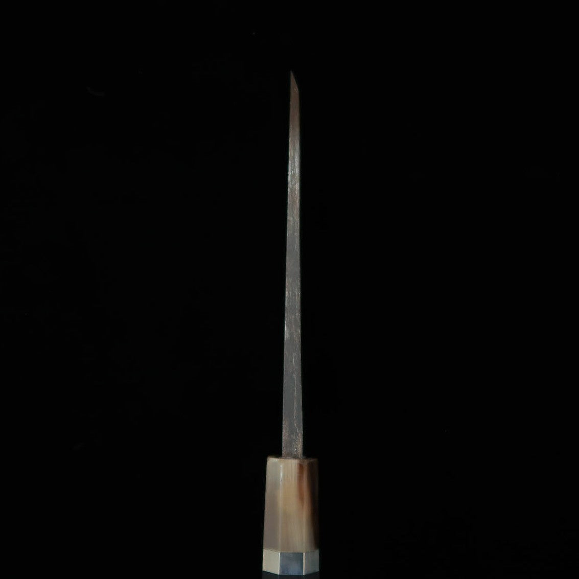Miura Tadaki Deba, Shirogami No. 2, Black Finish, Ebony and Silver Handle (150mm)