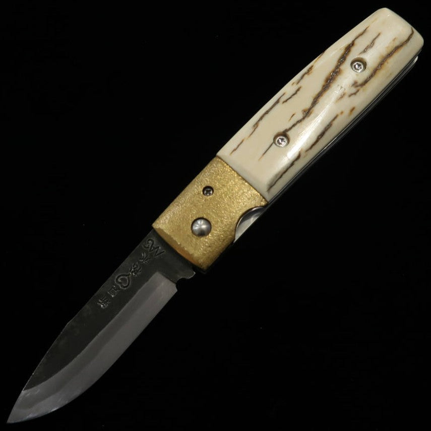 Takeda Hamono Inagaki Saku Bitchu Type Liner Lock Folder A Mammoth Super Blue Steel