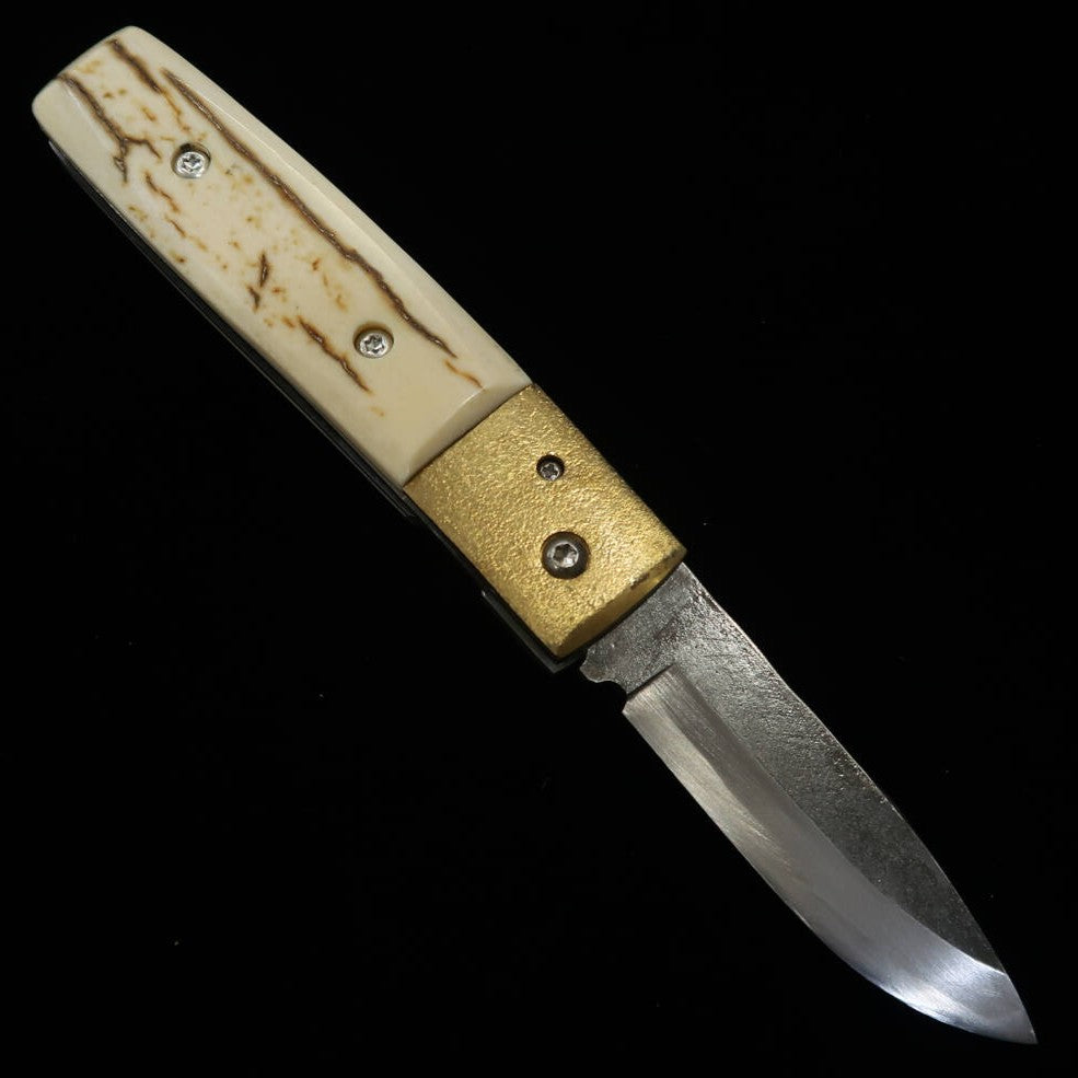 Takeda Hamono Inagaki Saku Bitchu Type Liner Lock Folder A Mammoth Super Blue Steel