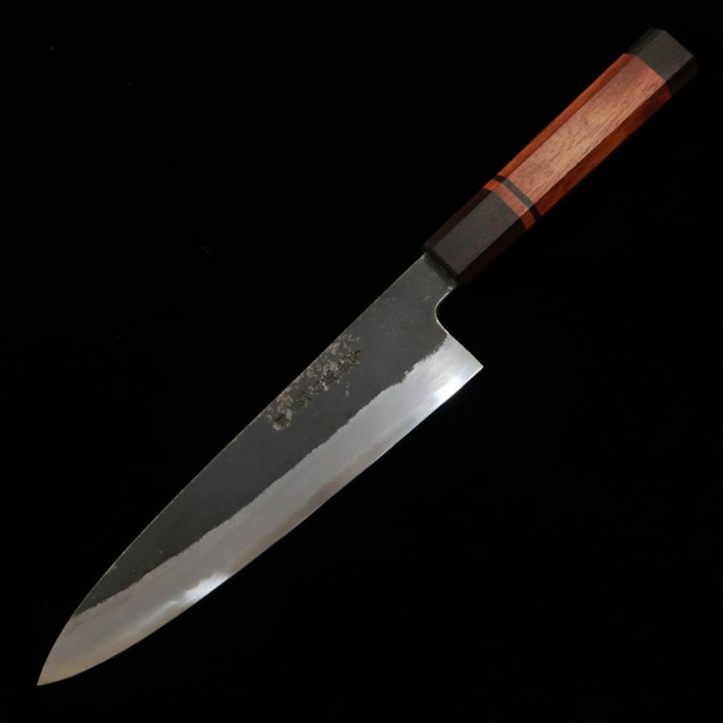 三浦頂MIURA Itadaki 牛刀 白紙二号 黒打ち ブビンガハンドル (210mm)