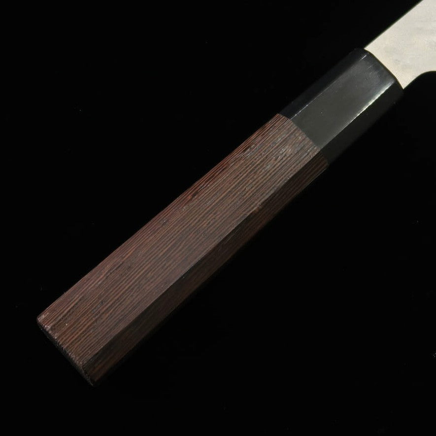 NIGARA Faca Nakiri de Ponta Redonda VG10 Damasco Martelado Cabo de Wenge (165mm)