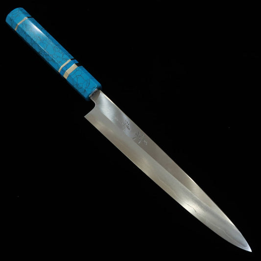 KAGEKIYO Japanese Petty Knife, Ginsan, Turquoise Handle (210mm)
