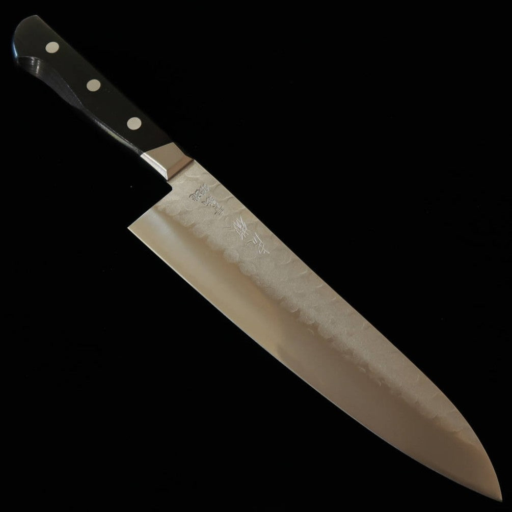 牛刀包丁 牛刀 黒打 青紙2号 G9377 1点物 月光作 ベリ柄 210㎜ | 青