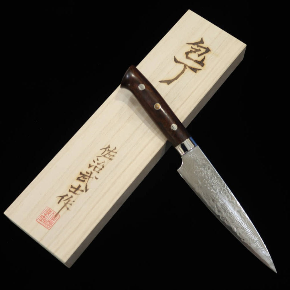 Takeshi Saji SAJI TAKESHI R2 Acabamento Diamante Petty Cabo em Ironwood (135mm/150mm)
