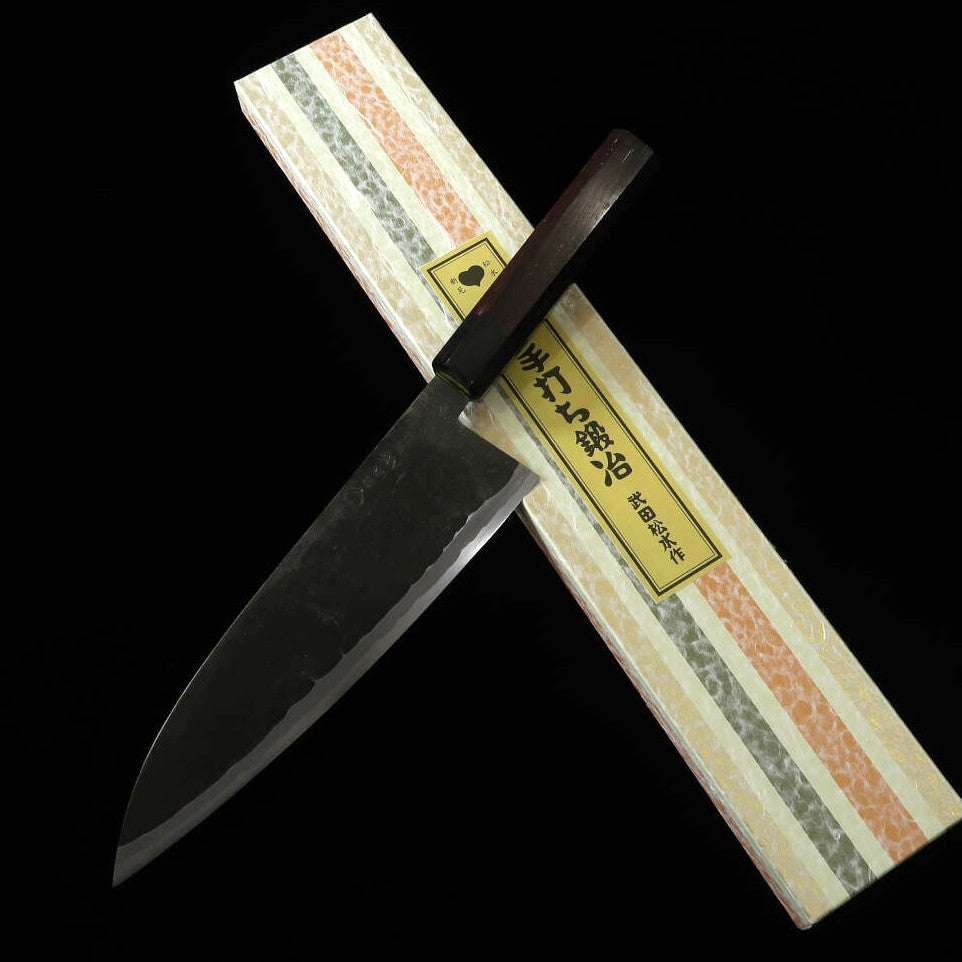 TAKEDA cuchillería forja a mano Bitchū Deba de doble filo extra grande Hitachi Aogami Super (240 mm)