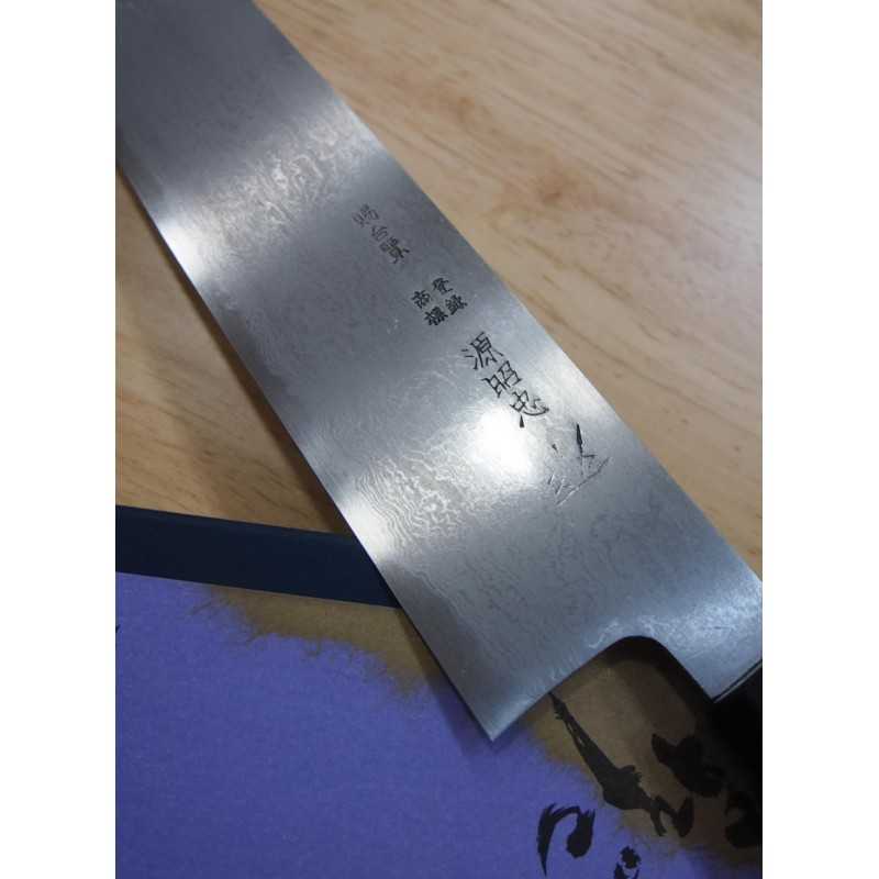 Gyuto MIZUNO Minamoto Akitada Aogami No. 1 Damascus (240mm)