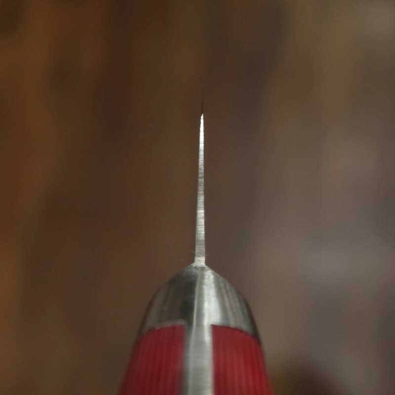 Suishin INOX PREMIUM, petty, mango de micarta rojo/blanco (150mm)