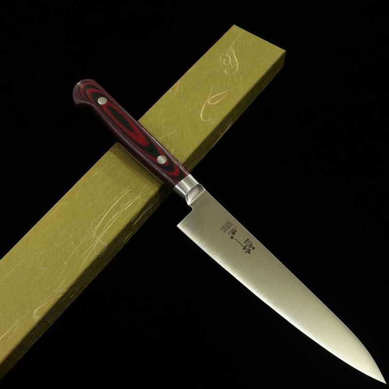 Suishin SUISIN INOX PREMIUM Petty, manche Micarta rouge/noir (150mm)