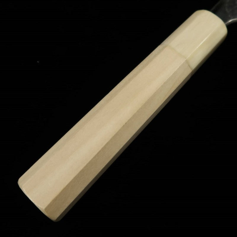 Miura MIURA Acier blanc No.1, finition noire, Santoku, manche octogonal en corne de buffle blanc (180 mm)