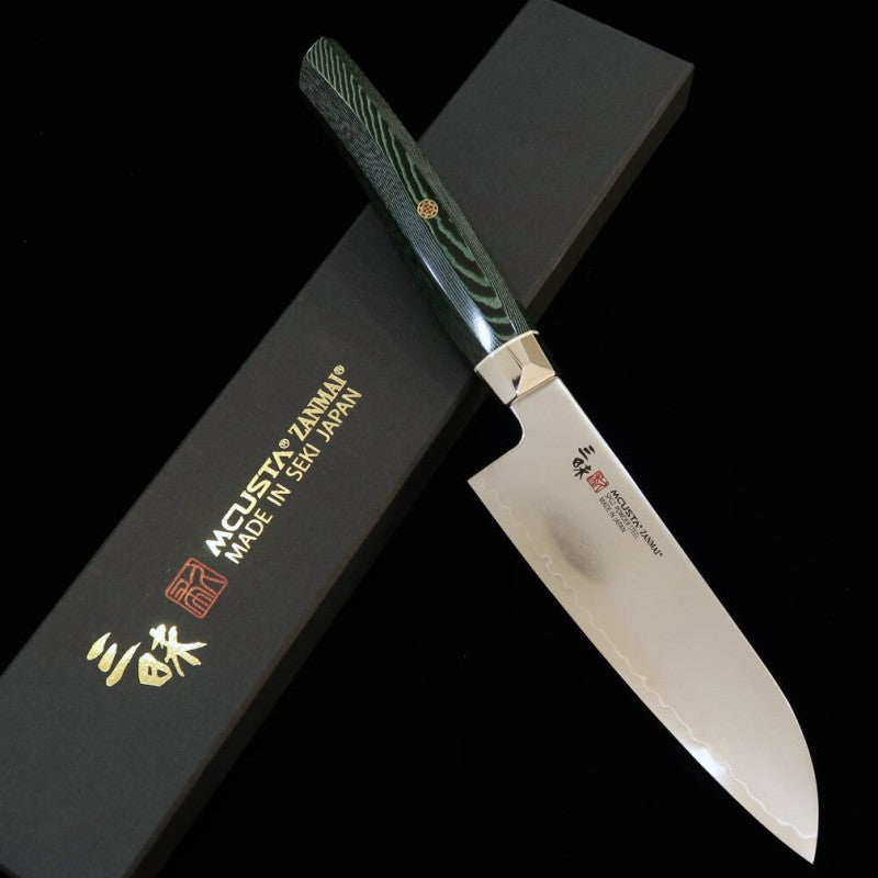 Santoku ZANMAI MCUSTA Revolution Green Small (150mm)